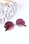 Gold Sunglasses With A Fly Brown Ombre