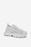 Women's Sneakers With Crochet Upper White Jelhiris