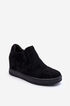Low Suede Embellished Women's Boots Black Afarena