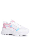 Sporty Women's Shoes Pink White Memory
