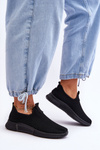 Buty Sportowe Klasyczne Wsuwane Czarne Frankie QH515