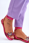 Women's Sandals With Decorative Butterflies Fuchsia Jeane