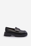 Girls' Loafer Moccasins with Ornament Black Elvilda