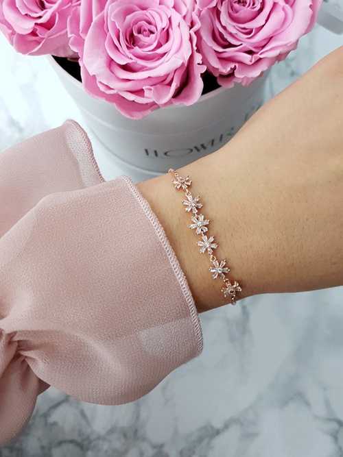 Women's Charms Chain Bracelet Pink Gold Larissa