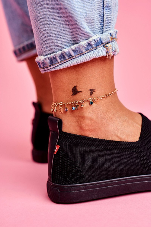 Women's Slip-on Tennis Shoes Black Big Star FF274A609