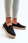 Women's Platform Espadrilles Black Naloenma