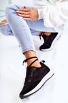 Women's Suede Sports Shoes Black Nayla