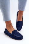 Women's Black Faux Suede Moccasins Amrutia