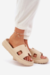 Foam Slippers With Cutouts Beige Neladith