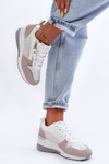 Sneakersy Damskie Koturn Suwak Wielobarwne C1058