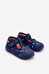 Kids Slippers Milami Elastic With Velcro Navy Ambette