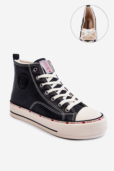 Women's High Warmed up Sneakers Cross Jeans KK2R4042C Black