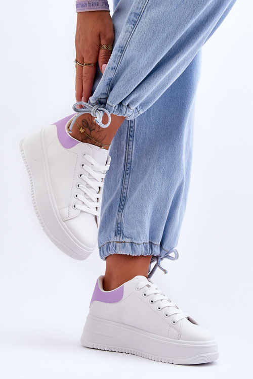 Women's Classic Sports Shoes White-Purple Night Trip