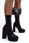 High Heel Boots With A Zip Black Peculia