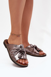 Ladies Slippers On Flat Sole Graphite Nelvira