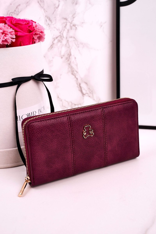 Large Women's Wallet Lulu Castagnette Burgundy