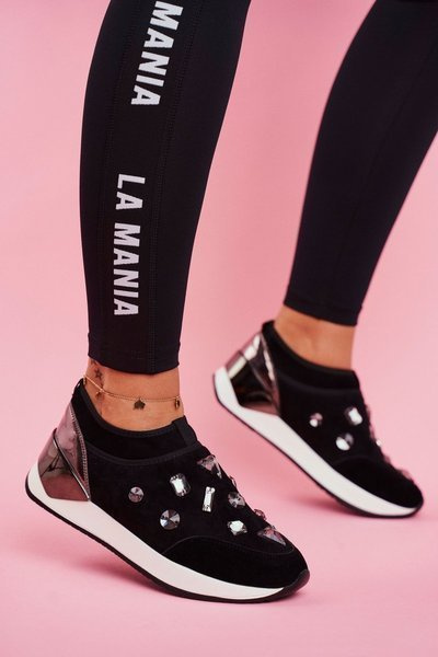 Women’s Sport Shoes With Zircnos Black Todo