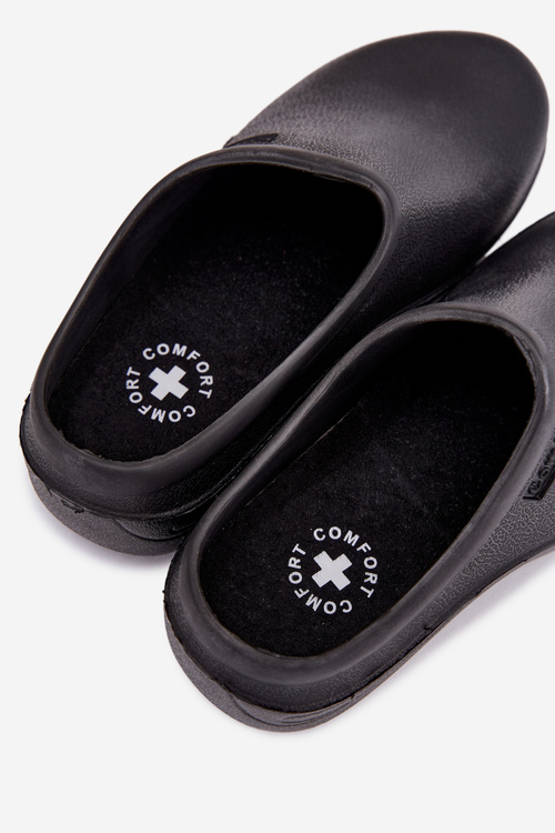 Foam slippers women's black Parissa