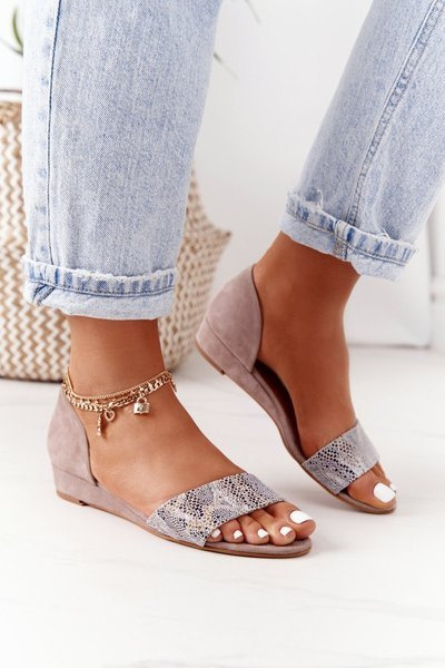 Leather Sandals Maciejka 1971-56 Beige