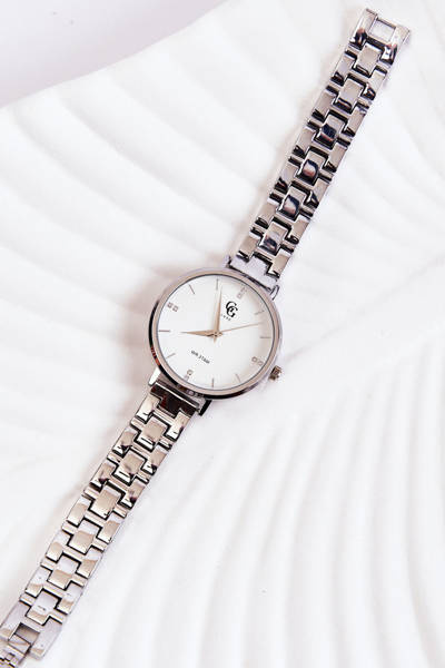 Damski Zegarek GG Luxe Srebrny Z Cyrkoniami