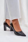 Lacquered Heels On A Block Heel Black Kilanne
