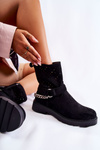 Openwork Booties With A Zipper With A Chain Black Chantelle 