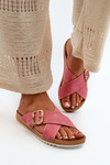 Comfortable Women's Flip Flops with Buckle Inblu VO000012 Pink