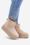 Women's Platform Snow Boots Light Beige Leanara