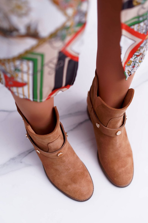 Women's Boots Laura Messi 1890 Leather Suede Camel Darmah