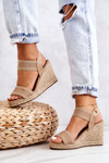 Women's Sandals On Wedge Big Star JJ274978 Beige