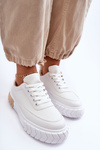 Classic Sport Shoes On Platform White-Beige Nannzie