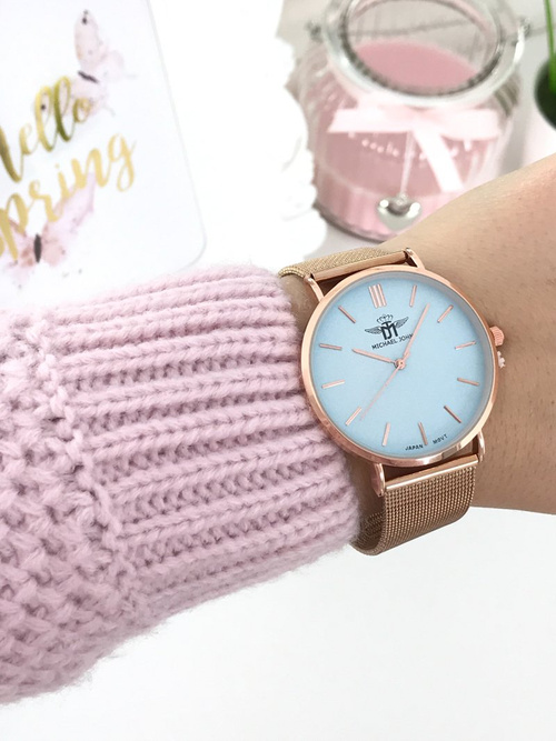 Women's Watch Michael John Florence Blue Dial 40mm