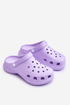Foam Crocs Sandals On A Chunky Sole Violet Katniss