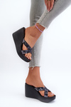 Damskie Klapki Na Koturnie Czarne 83520 Ipanema High Fashion Slide Fem