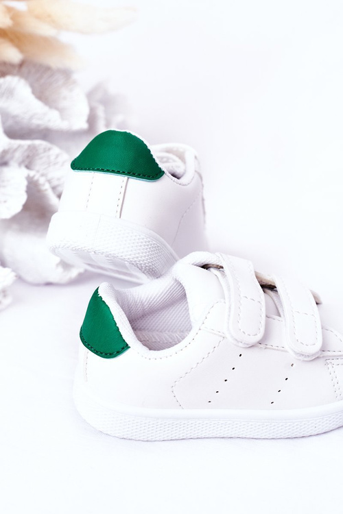 Children's Sneakers With Velcro White-Green California