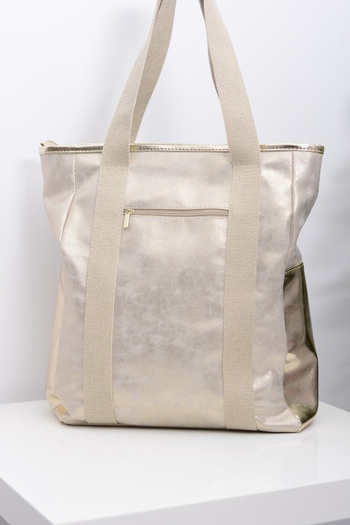 Women's Large Gold Shopper Bag