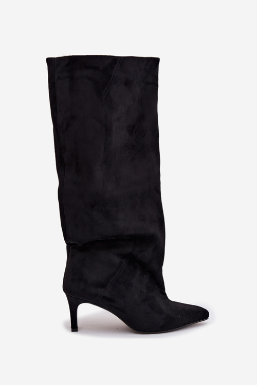 Slip-on Women's Boots on Heel Black Taffine