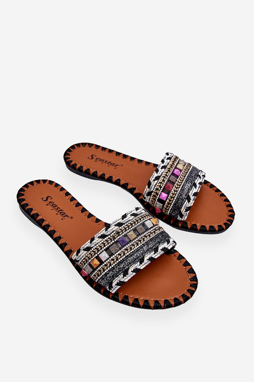Women's Embellished Slippers Bellisa Black