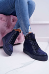 Women's Sneakers Hidden Anchor Navy Blue Ferrer