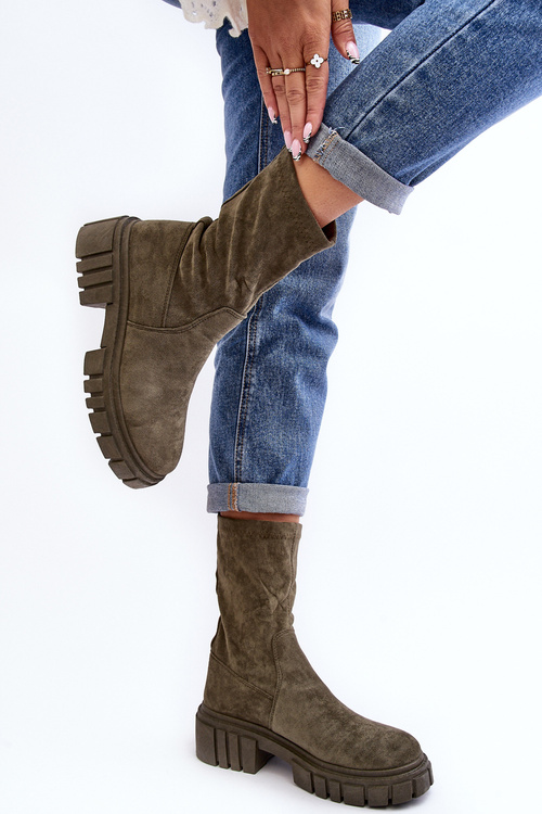 Green low ankle work boots Divella