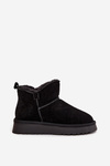 Snow boots made of natural suede lined with fur Vinceza 97961 Black