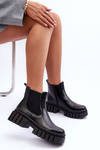 Leather Massive Boots Ankle Boots Black Orryss