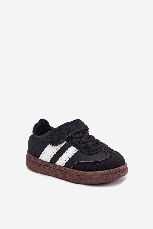 Children's Sports Shoes Sneakers With Velcro Black Adelina