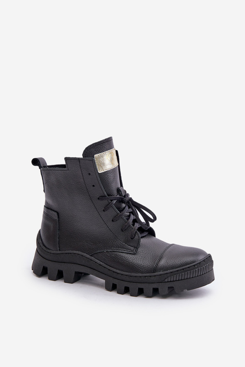 Zazoo 2831 Women's Boots Made Of Natural Leather Black