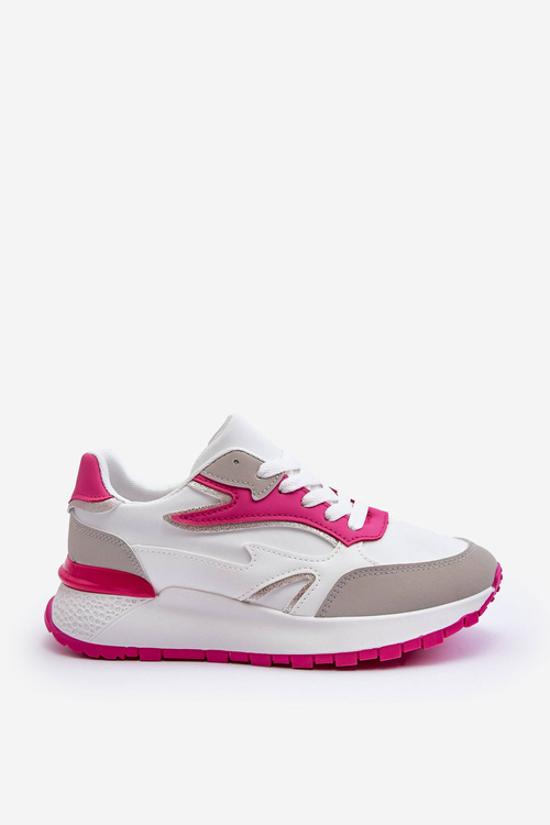 Women's Platform Sports Shoes White-Pink Henley
