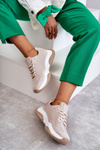 Women's Sport Shoes Tied Beige Tolea