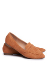 Women's Suede Moccasins CH-1M6 Camel Laveria
