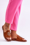 Women's Classic Flat Heel Sandals Camel Larotte