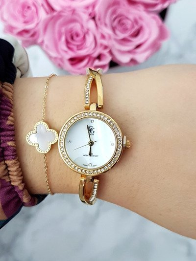 Luxe Women's Bracelet Watch Gold Elle
