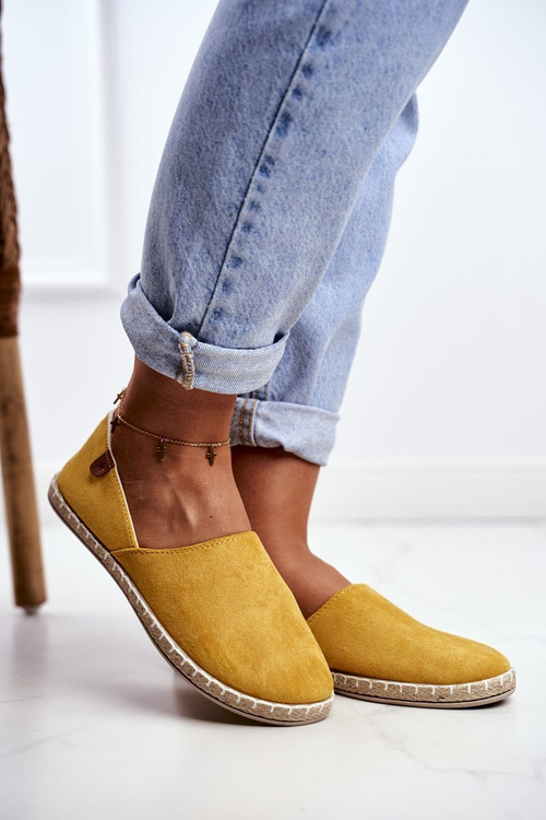 Women's Velor Espadrilles Yellow Vulcano